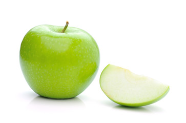 green apple isolated on white background