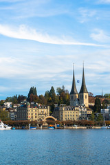 Fototapeta na wymiar Panoramiczny widok na Starym Mieście w Lucernie, Szwajcaria