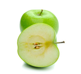 green apple isolated on white background