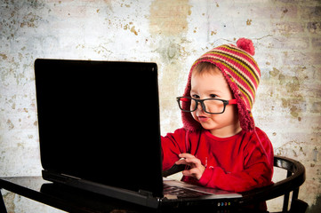 Baby and computer