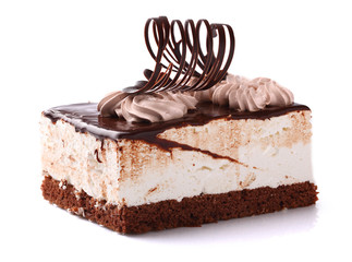 Chocolate cake with cream