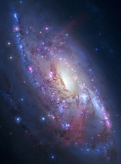 Naklejka na ściany i meble Galaktyka spiralna w przestrzeni kosmicznej. Elementy zdjęcia dostarczone przez NASA