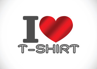 I Love T-shirt vector illustration