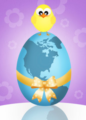 Easter egg-shaped world