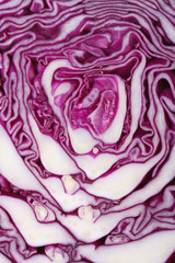 texture of red cabbage close up. macro. vertical