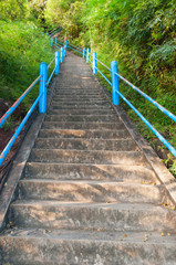 The stairs to the top of Tiger Cave Temple