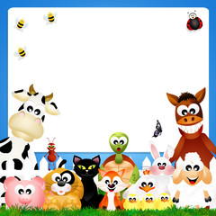 Farm animals frame