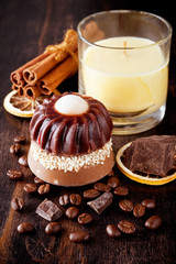 Coffee and chocolate soap with cinnamon