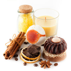 Handmade soap with coffee and chocolate