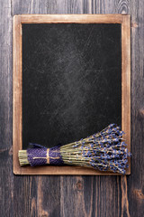 Lavender and vintage chalk board menu
