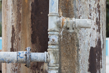 old and rusty water pipe