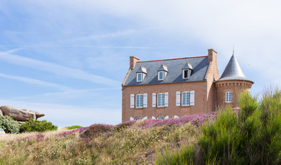 Fototapeta na wymiar French Brittany typical house