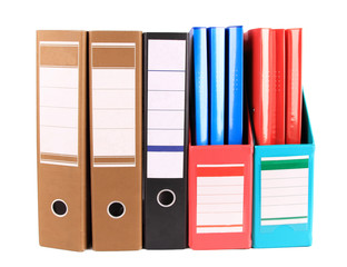 Document folders isolated on white