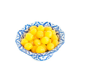 Fototapeta premium Kanom Thong Yod (gold egg yolks drops)