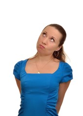 Obraz premium Woman resentment and pondered