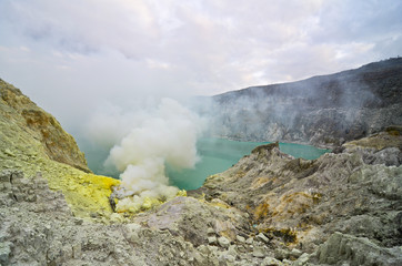 Kawah Ijen Volcano,Java island