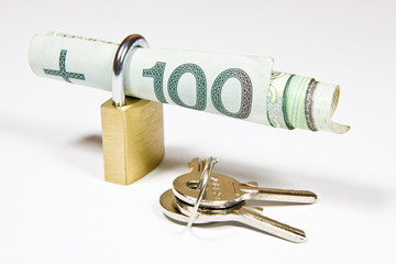 Polish zloty safe padlock