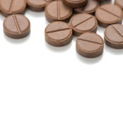pills isolated on white background