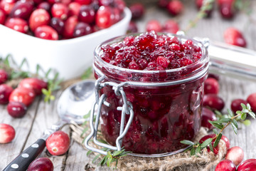 Portion of Cranberry Jam