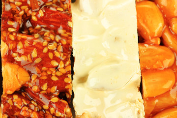 Tasty oriental sweets, close up