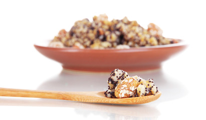 Color plate with kutia -  traditional Christmas sweet meal in