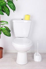 White toilet bowl in  bathroom