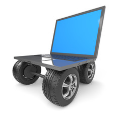 Laptop on wheels