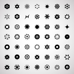 Unusual Icons Set - Isolated On Gray Background