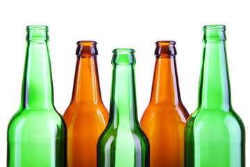 Glass bottles isolated on white
