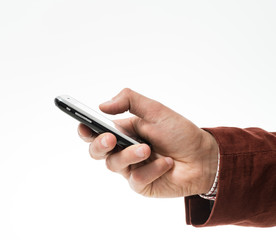 Man using a smartphone