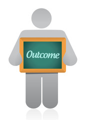 outcome message illustration design