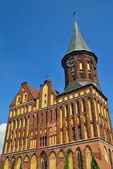 Fototapeta na wymiar Katedra Koenigsberg - gotycka świątynia 14 wieku. Kaliningrad