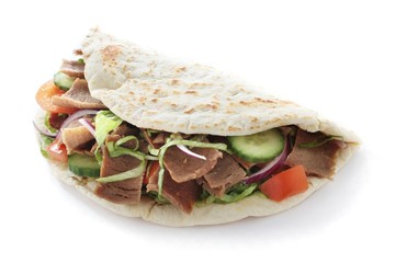 Indian donner kebab naan sandwich