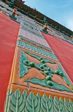 glazed paifang (chinese gate) at the entry to Beijing Guozijian