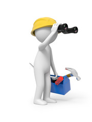 3d people with a Telescope