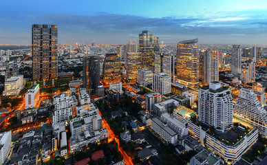 Fototapeta premium Modern Commercial City (Bangkok)