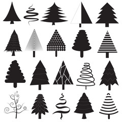 Obraz premium Christmas Trees Vector Collection