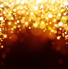 Golden Bokeh Background
