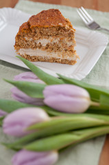 Möhrenkuchen mit Frischkäse Creme
