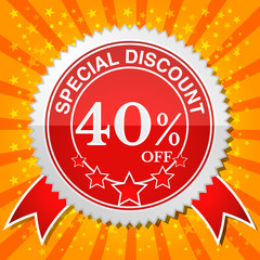 Fototapeta premium Special Discount 40% Off.