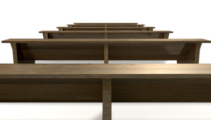 Wooden Church Pews