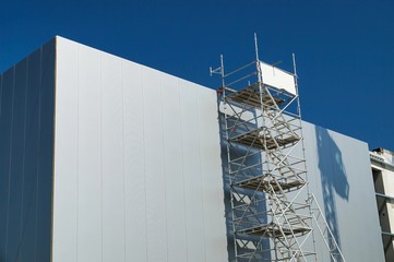 Industriehalle, Baugerüst