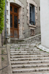 The picturesque street in Blois old town. Loire valley, France