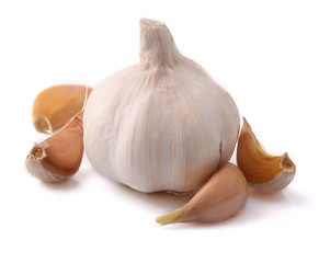 Garlic isolated on white
