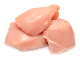 Raw chicken fillets