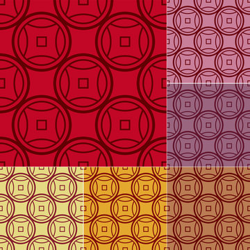 Seamless Chinese Coins Pattern