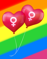Balloons in lesbian love