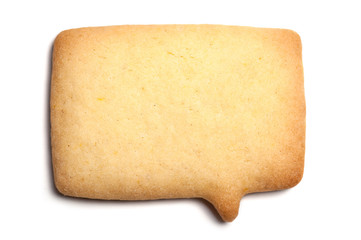 Homemade Biscuit isolated on white background. Balloon shape.
