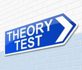 Theory test concept.