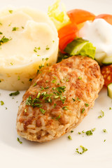 cutlet with mashed potatoes